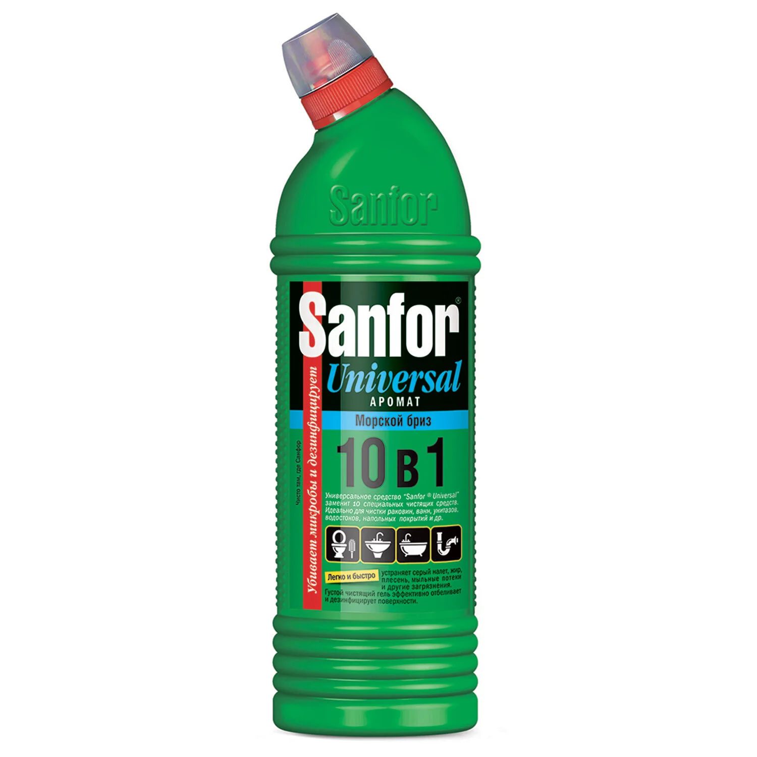 Средство для сантехники Sanfor универсальное, Морской бриз, 750 г